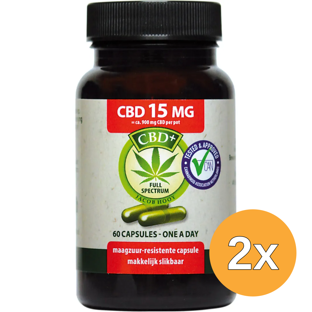 2x Jacob Hooy CBD 15Mg (60 stuks)