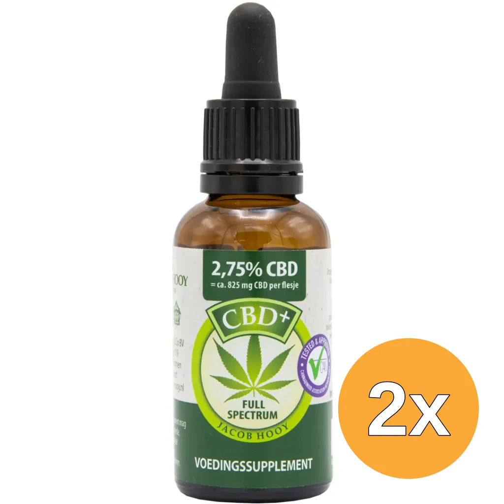 2x Jacob Hooy CBD Plus Olie (30 ml)