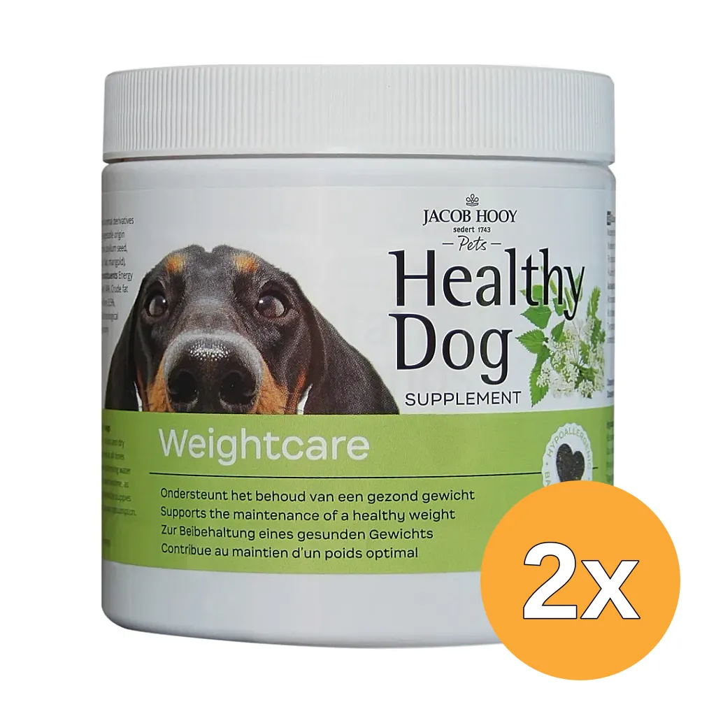2x Jacob Hooy Healthy Dog Weightcare (80 stuks)