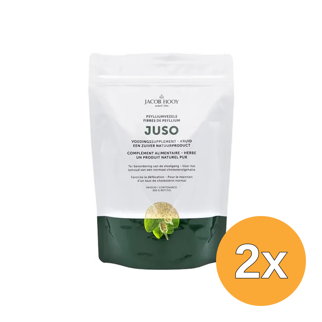 2x Jacob Hooy Juso Psyllium Hulpvezels (300 gr)