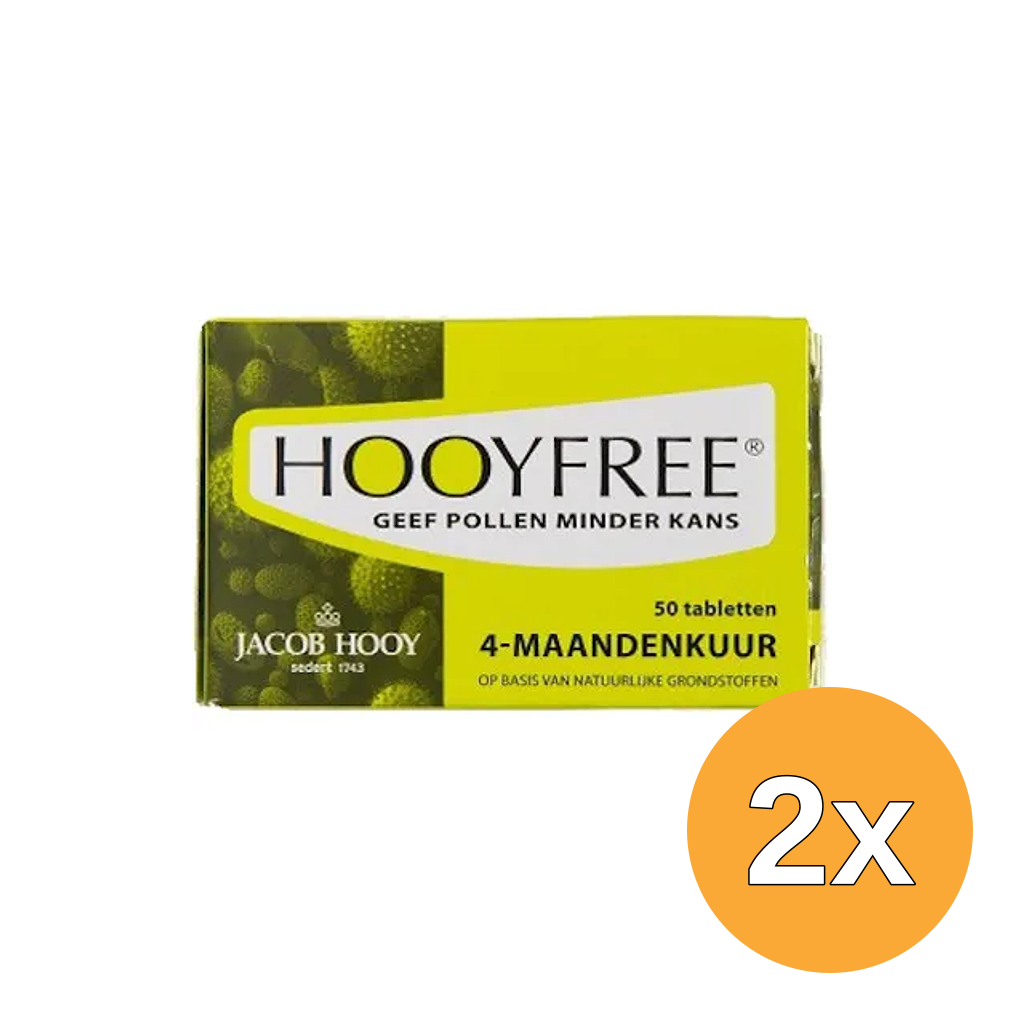 2x Jacob Hooy Hooyfree 4 Maanden (50 Tabletten)