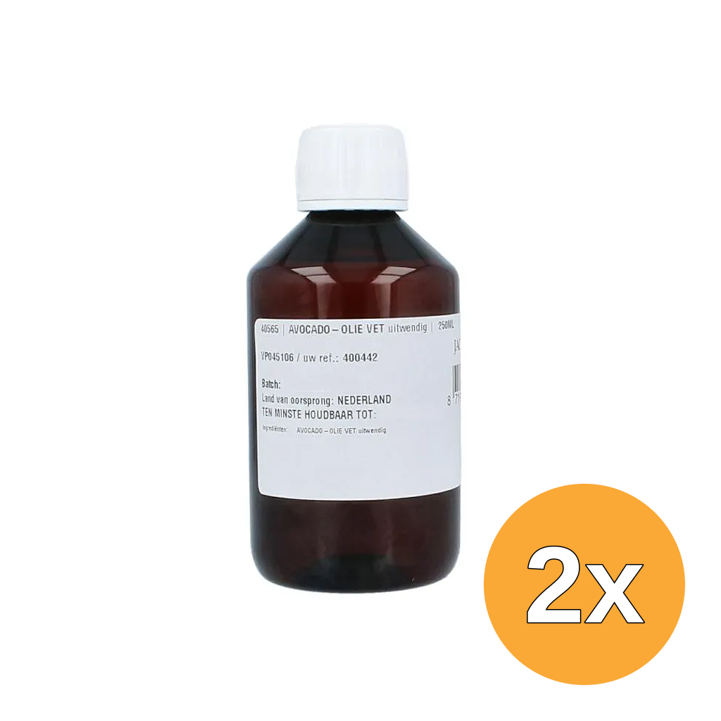 2x Jacob Hooy Avocado-Olie Vet (250 ml)