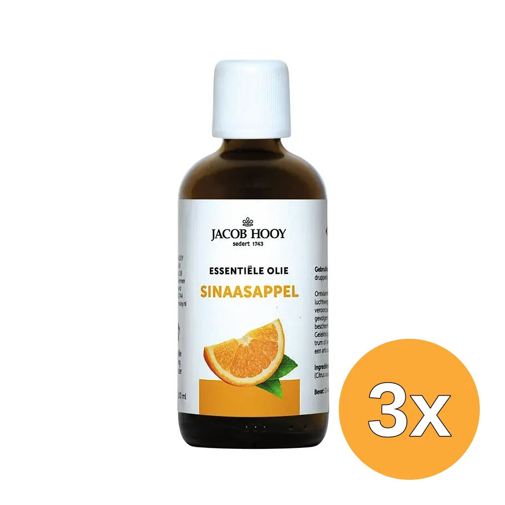 3x Jacob Hooy Sinaasappel olie (100 ml)