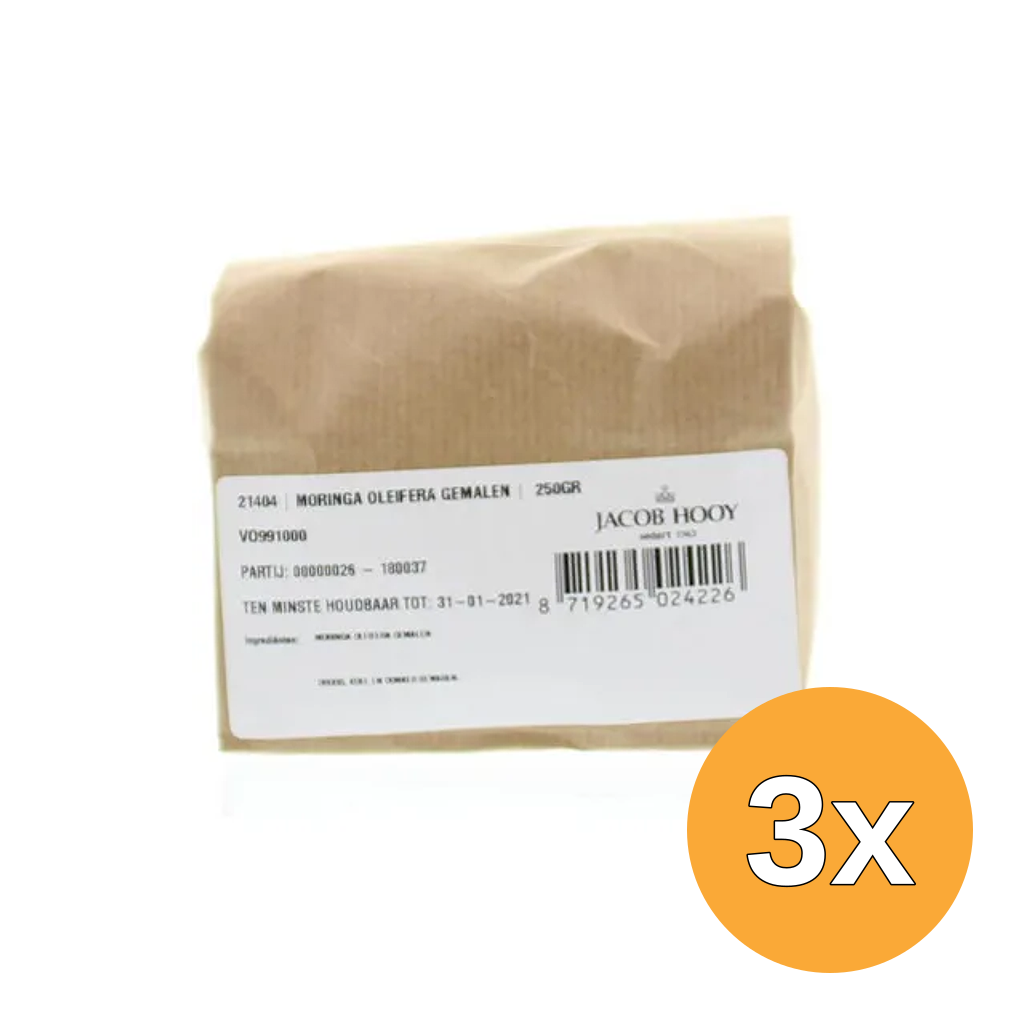 3x Jacob Hooy Moringa Oleifera Gemalen (250 gr)