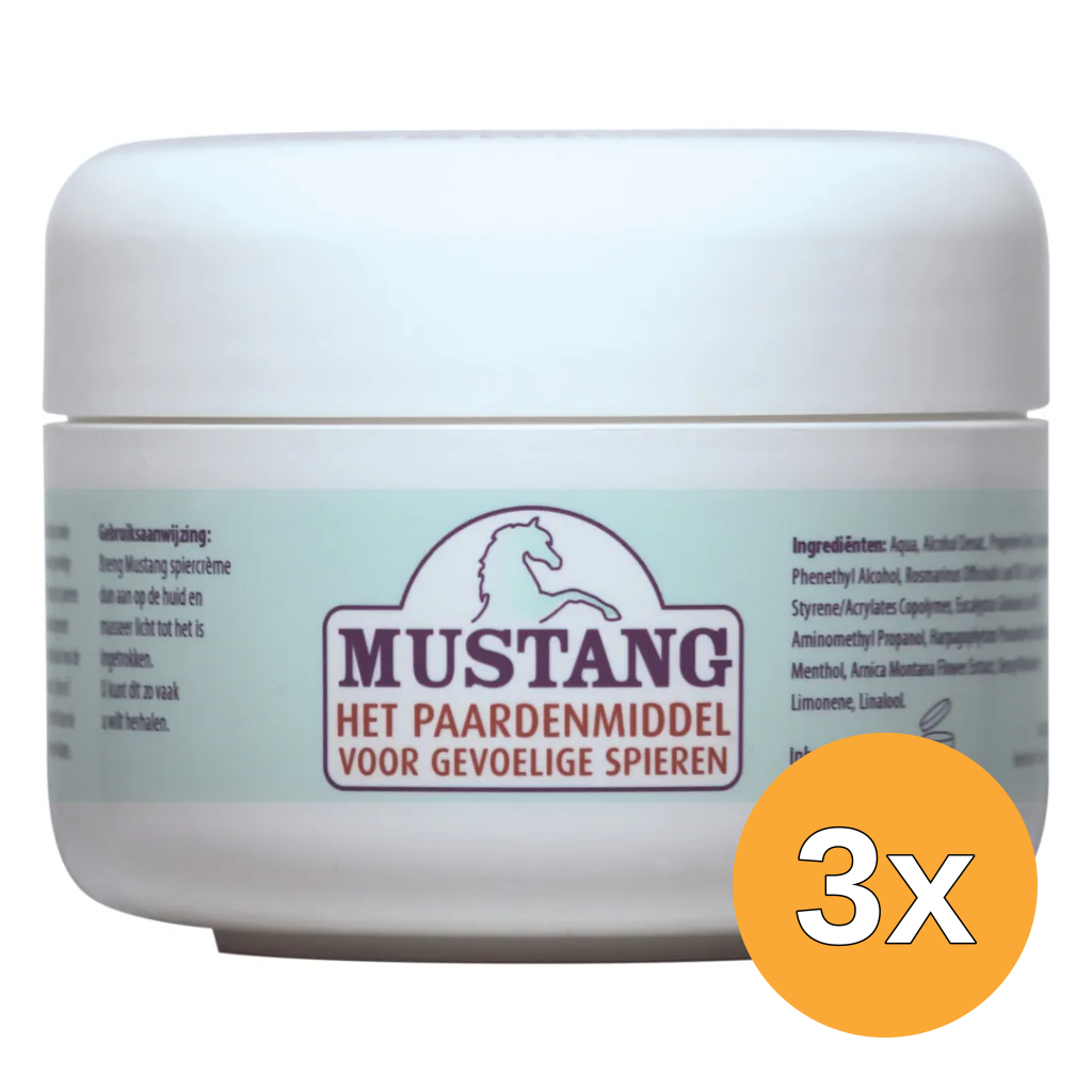 3x Jacob Hooy Mustang Spiercreme (200 ml)