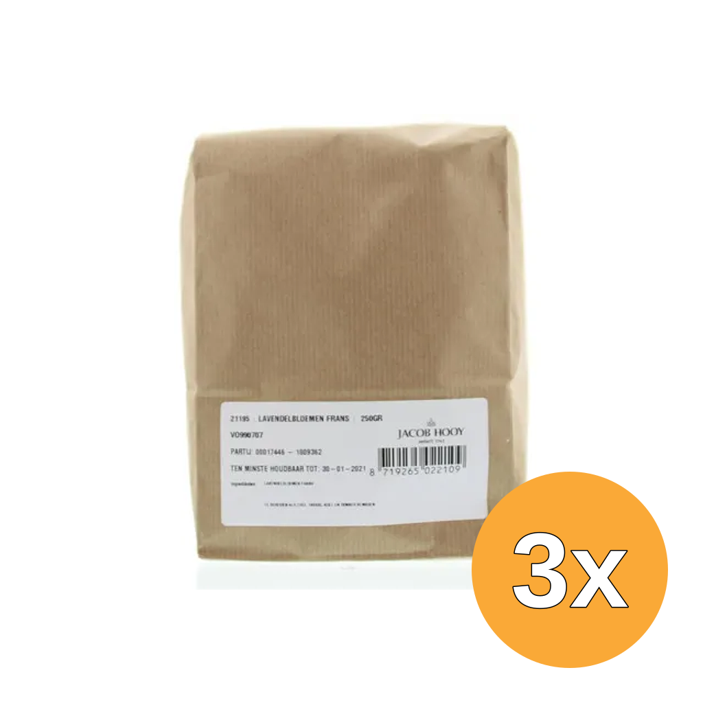 3x Jacob Hooy Lavendelbloemen (250 gr)