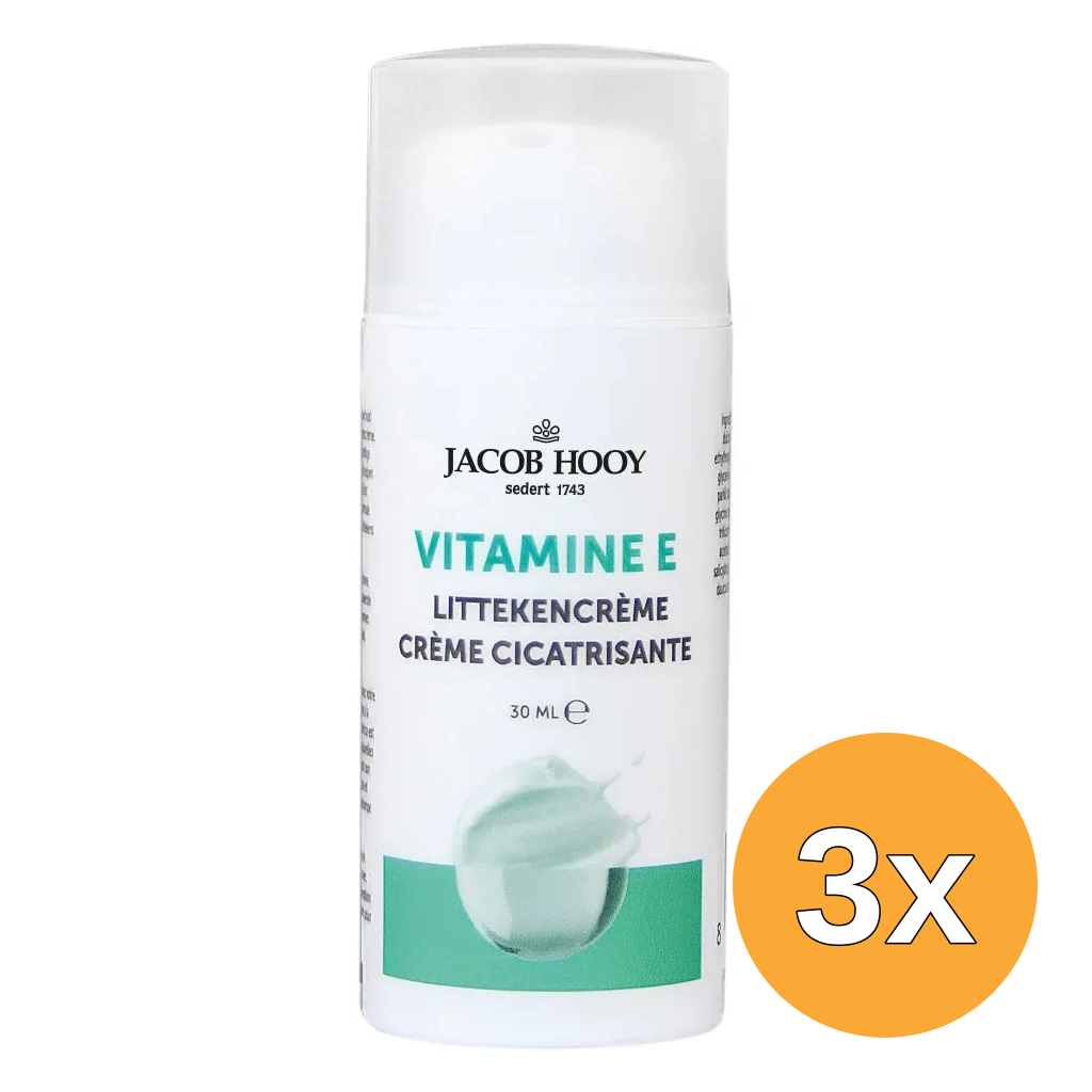 3x Jacob Hooy Vitamine E Littekencrème (30 ml)