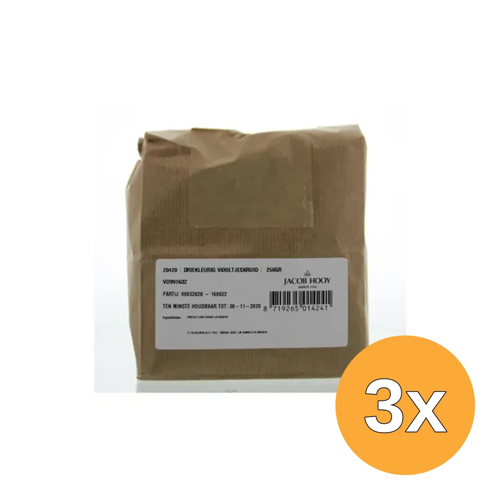 3x Jacob Hooy Driekleurig Viooltjeskruid (250 gr)