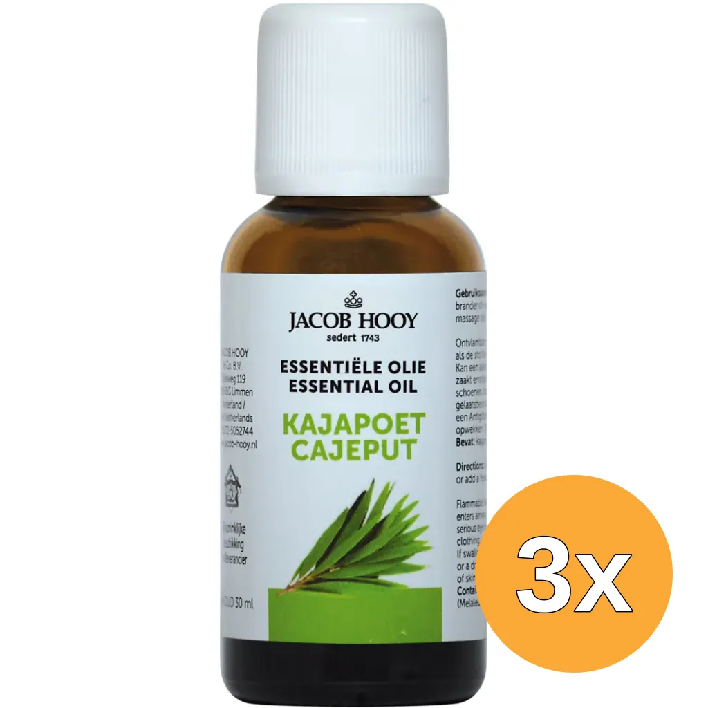 3x Jacob Hooy Kajapoet olie (30 ml)