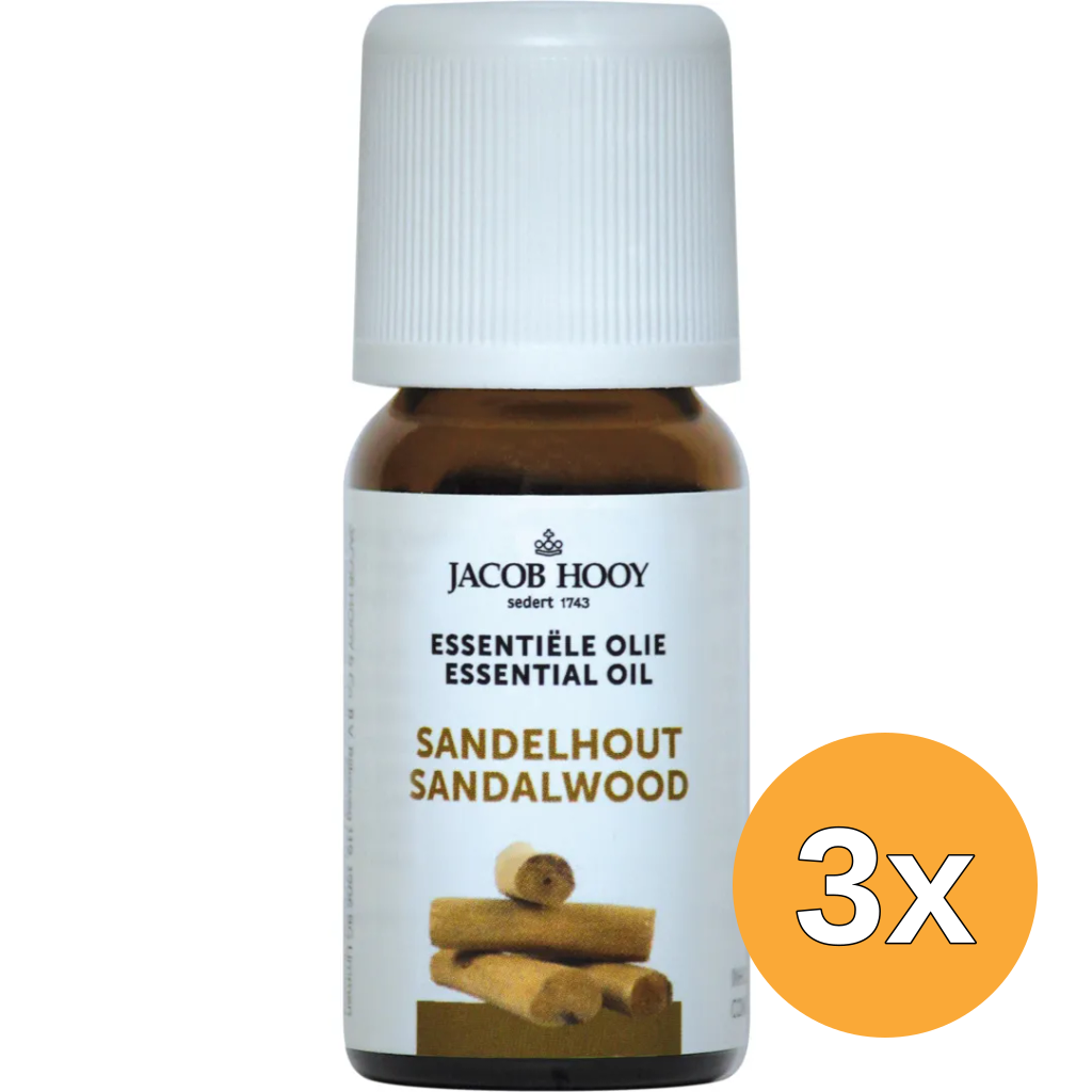 3x Jacob Hooy Sandelhout olie (10 ml)