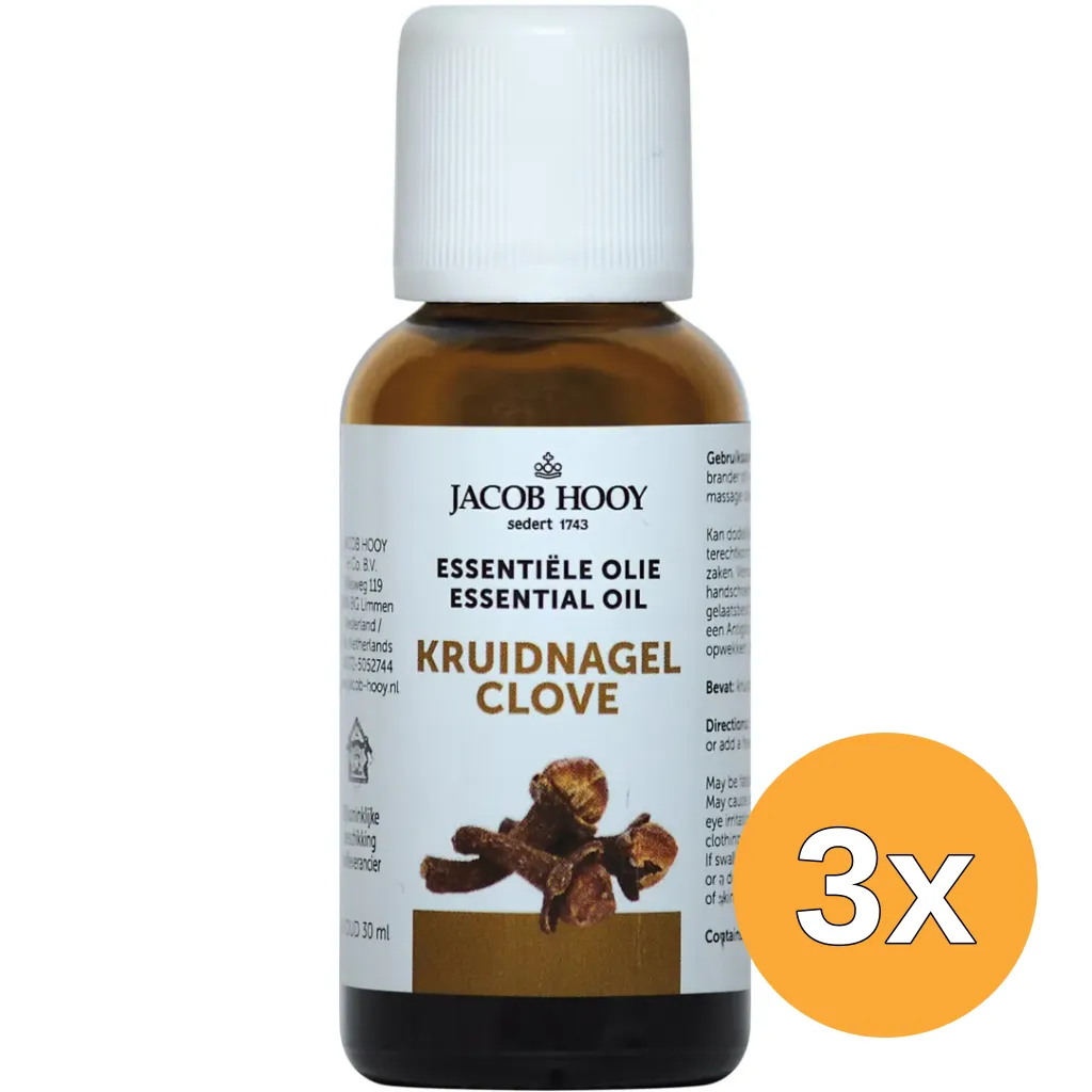 3x Jacob Hooy Kruidnagel olie (30 ml)