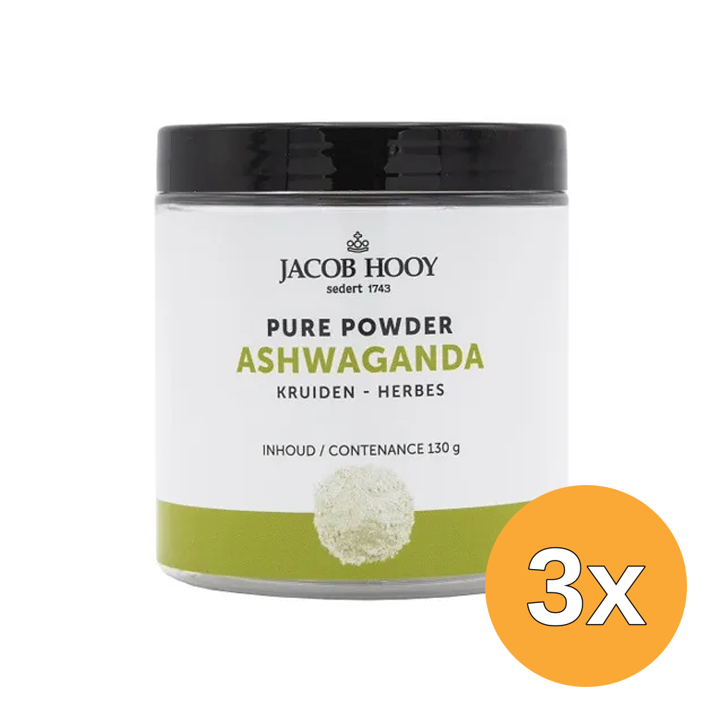 3x Jacob Hooy Pure Powder Ashwaganda (90 gr)
