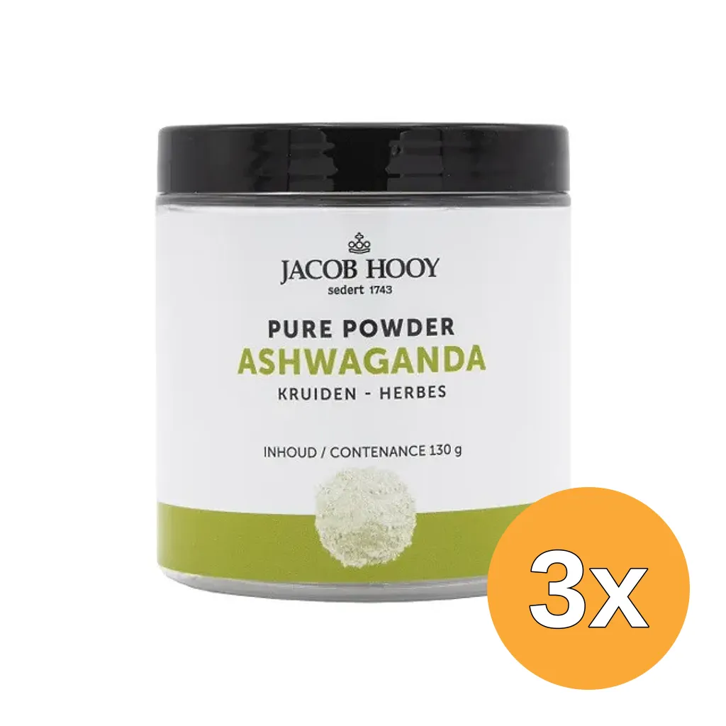 3x Jacob Hooy Pure Powder Ashwaganda (90 gr)