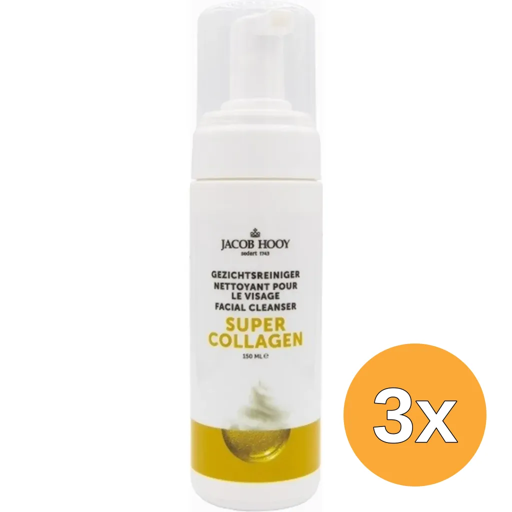 3x Jacob Hooy Super Collageen Gezichtsreiniger (150 ml)