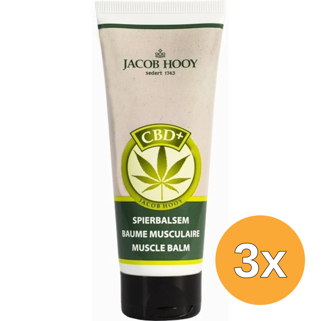 3x Jacob Hooy CBD Spierbalsem (75 ml)