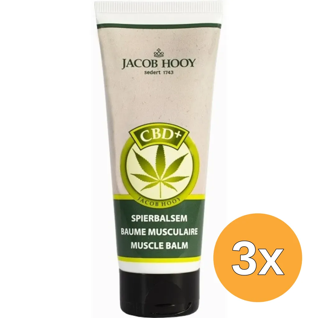 3x Jacob Hooy CBD Spierbalsem (75 ml)
