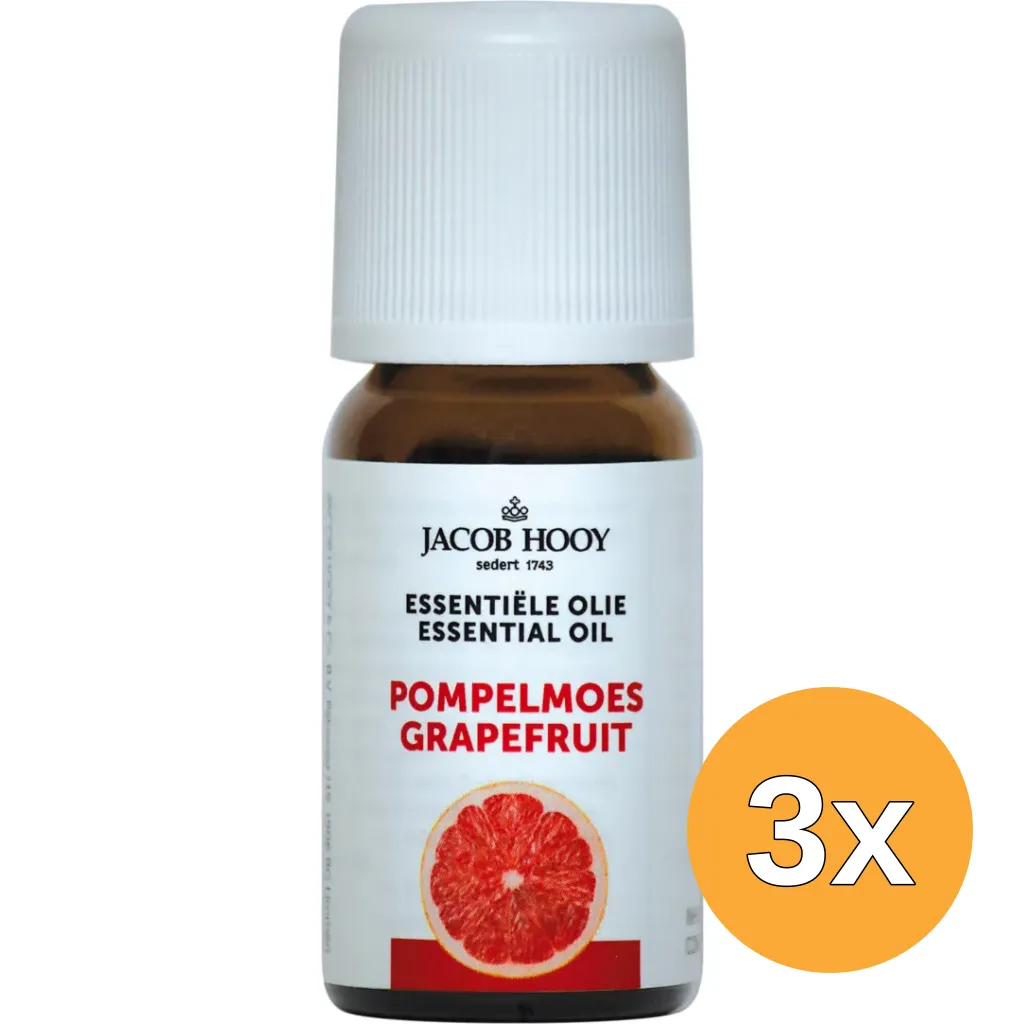 3x Jacob Hooy Pompelmoes olie (10 ml)