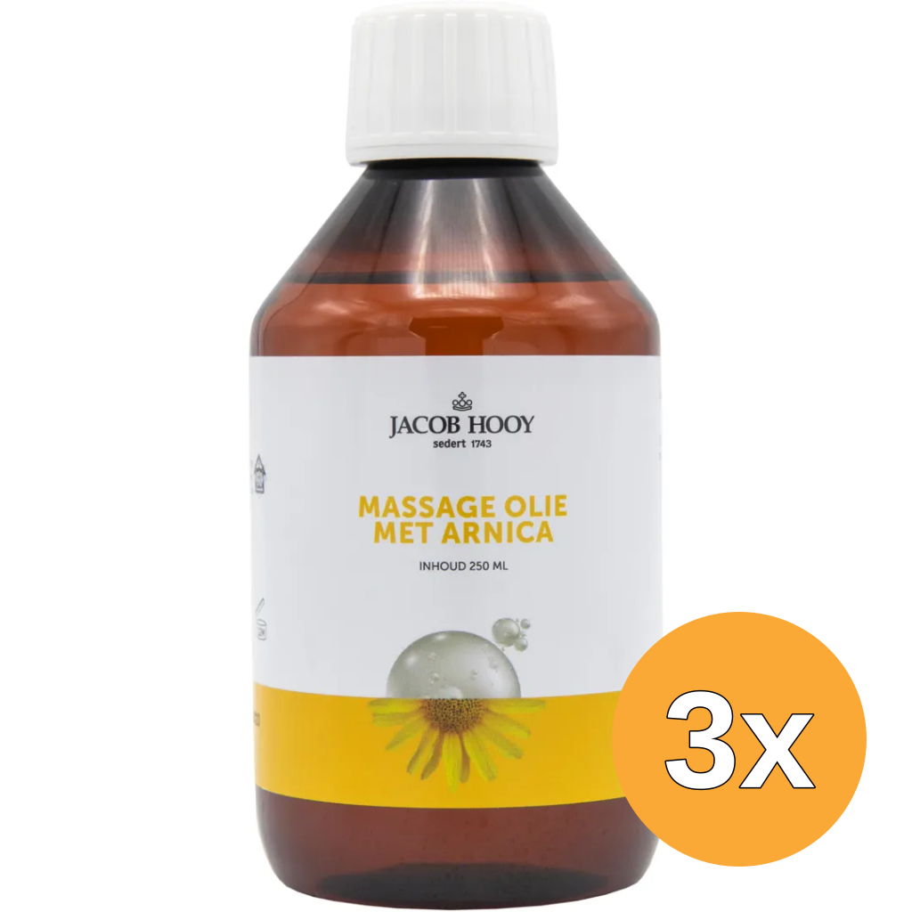 3x Jacob Hooy Arnica massage olie (250 ml)