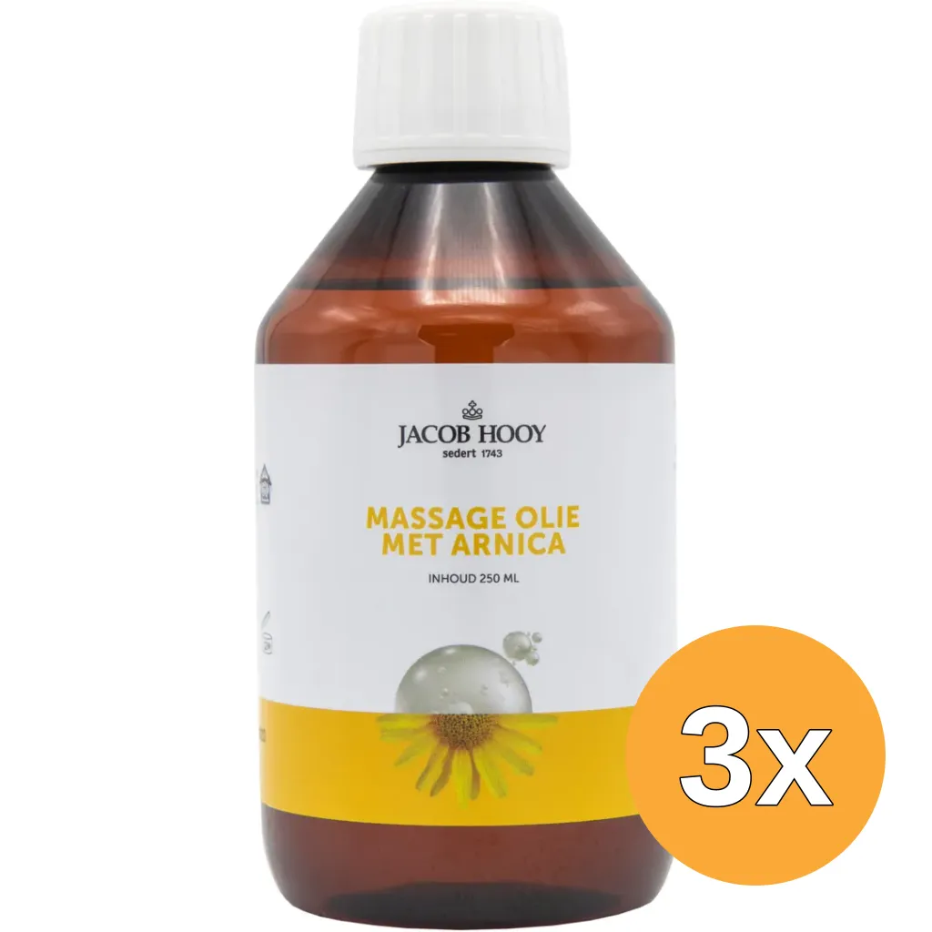 3x Jacob Hooy Arnica massage olie (250 ml)