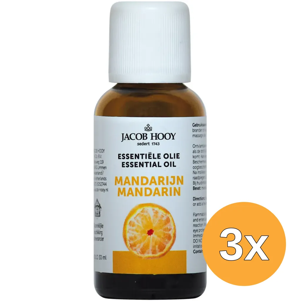 3x Jacob Hooy Mandarijn olie (30 ml)