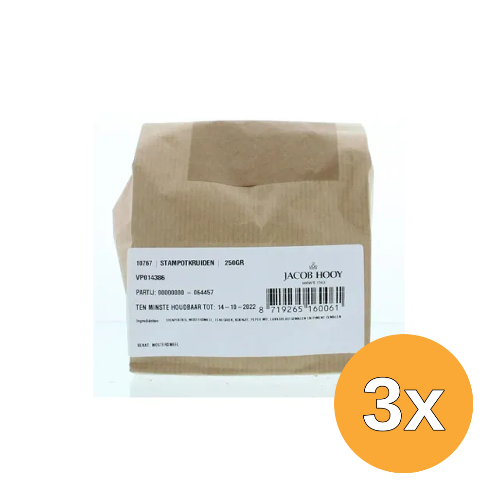 3x Jacob Hooy Stamppotkruiden (250 gr)