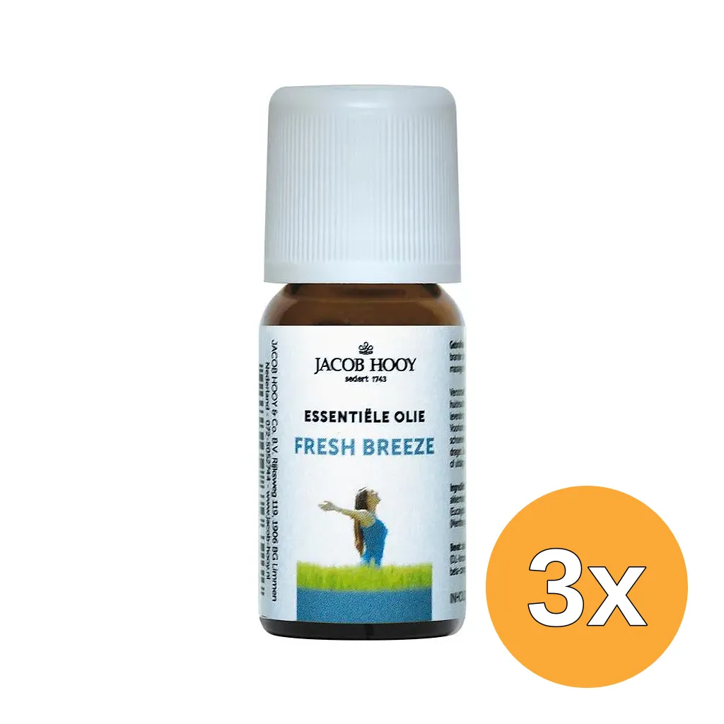 3x Jacob Hooy Fresh breeze olie (10 ml)