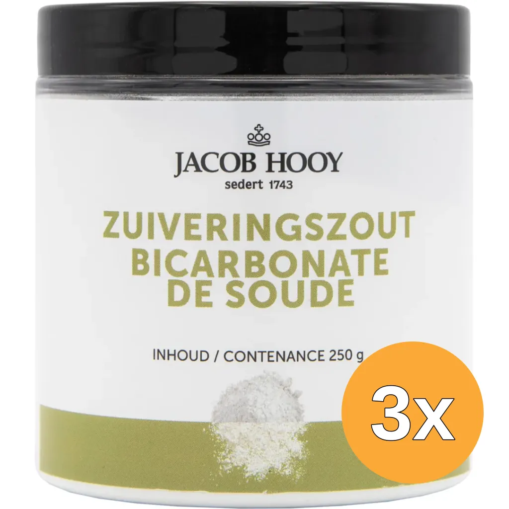 3x Jacob Hooy zuiveringszout natrium bicarbonaat (250 gr)