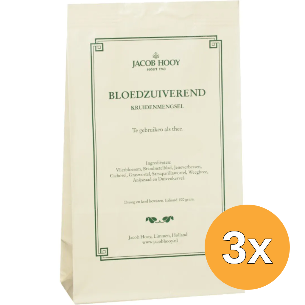3x Jacob Hooy Bloedzuiverende Thee (100 gr)