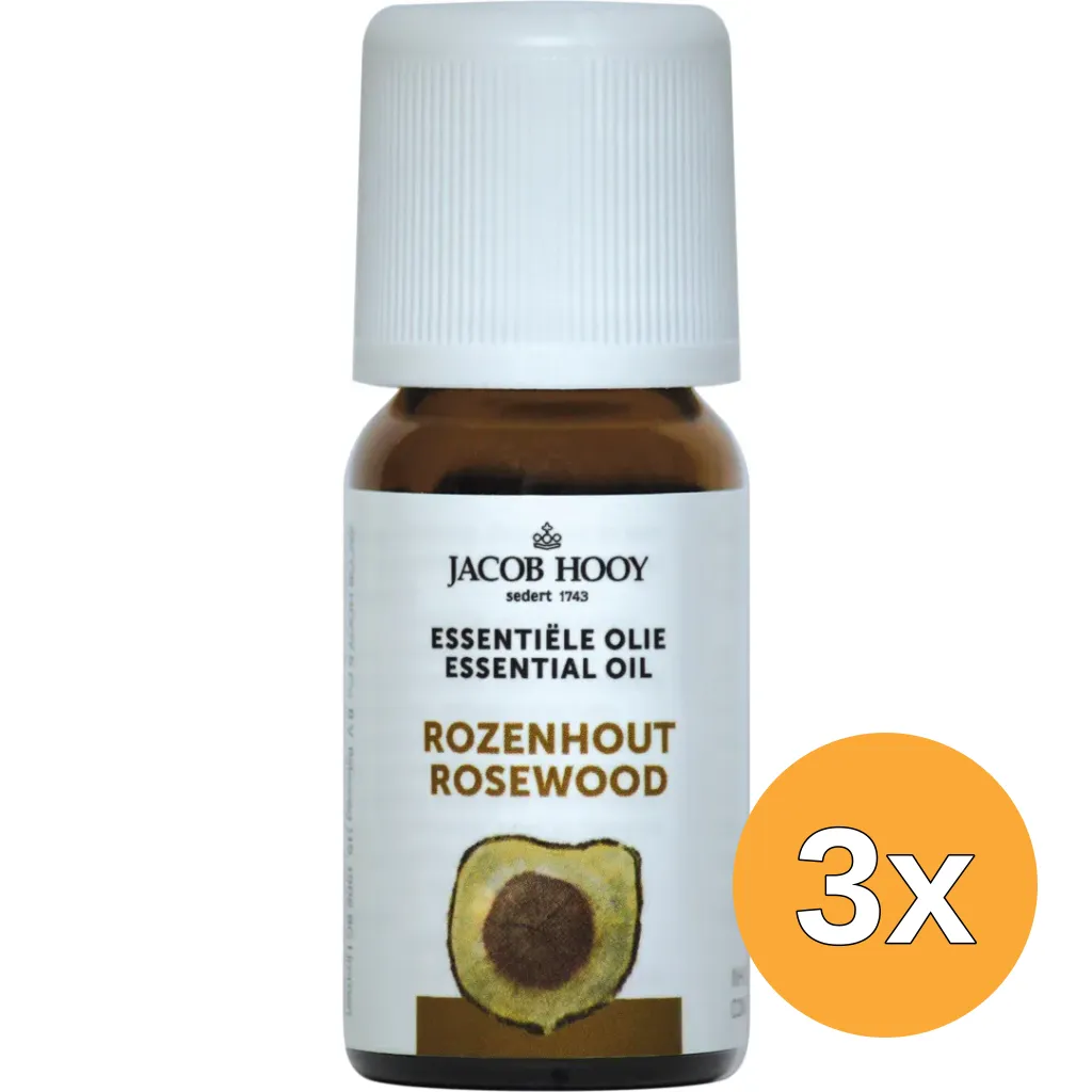 3x Jacob Hooy Rozenhout olie (10 ml)