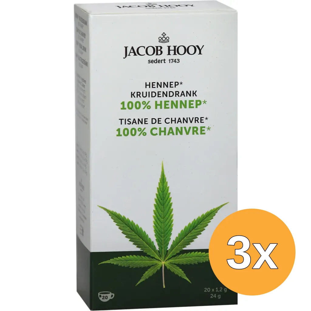 3x Jacob Hooy Hennepthee (20 stuks)