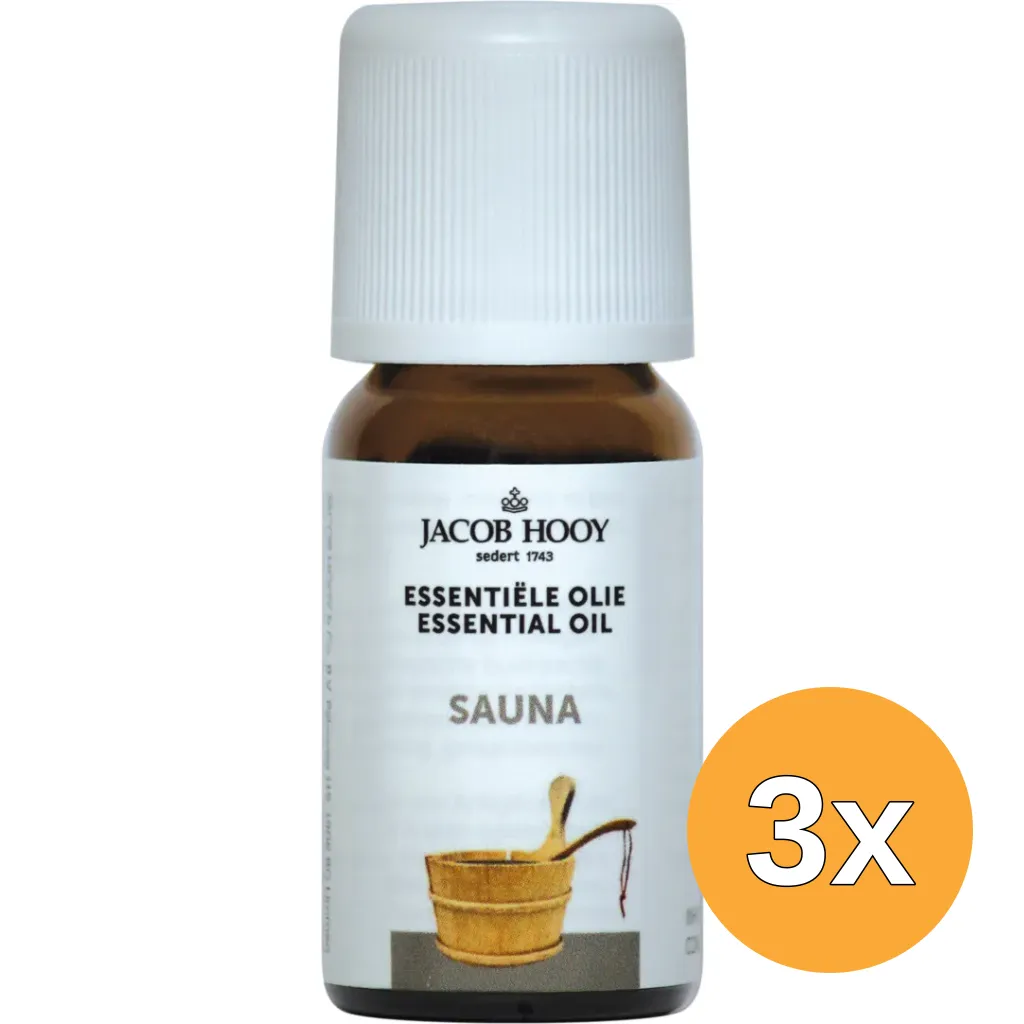 3x Jacob Hooy Sauna olie (10 ml)