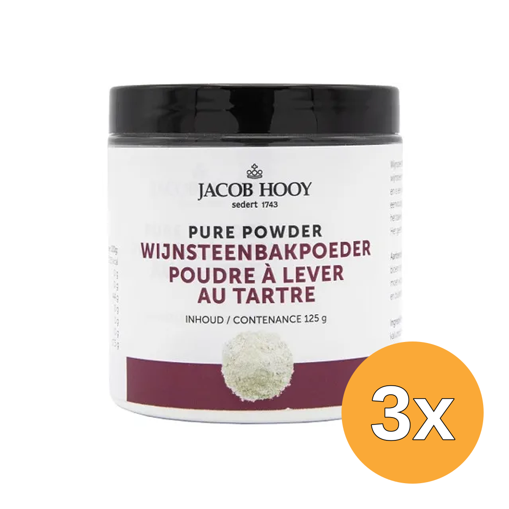3x Jacob Hooy Wijnsteenbakpoeder (125 gr)