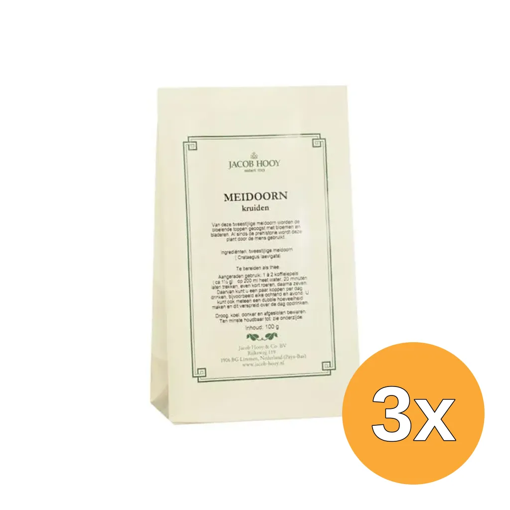 3x Jacob Hooy Meidoornkruiden (100 gr)