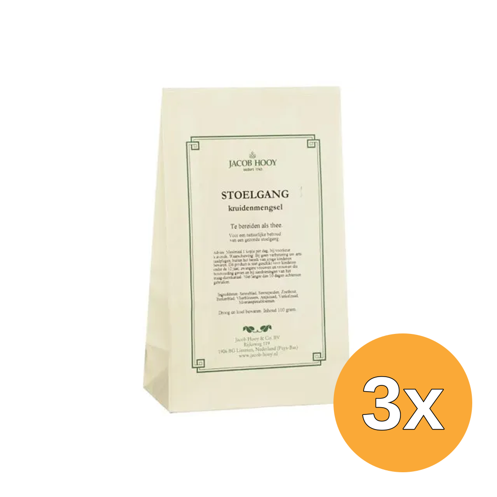3x Jacob Hooy Natuurlijke Stoelgangkruiden Thee (100 gr)