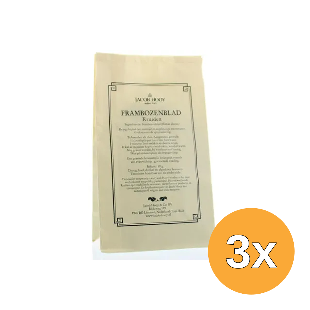 3x Jacob Hooy Frambozenblad (80 gr)