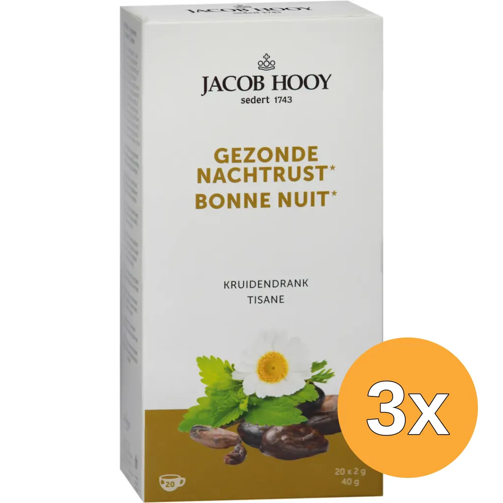 3x Jacob Hooy Gezonde Nachtrust Thee (20 stuks)