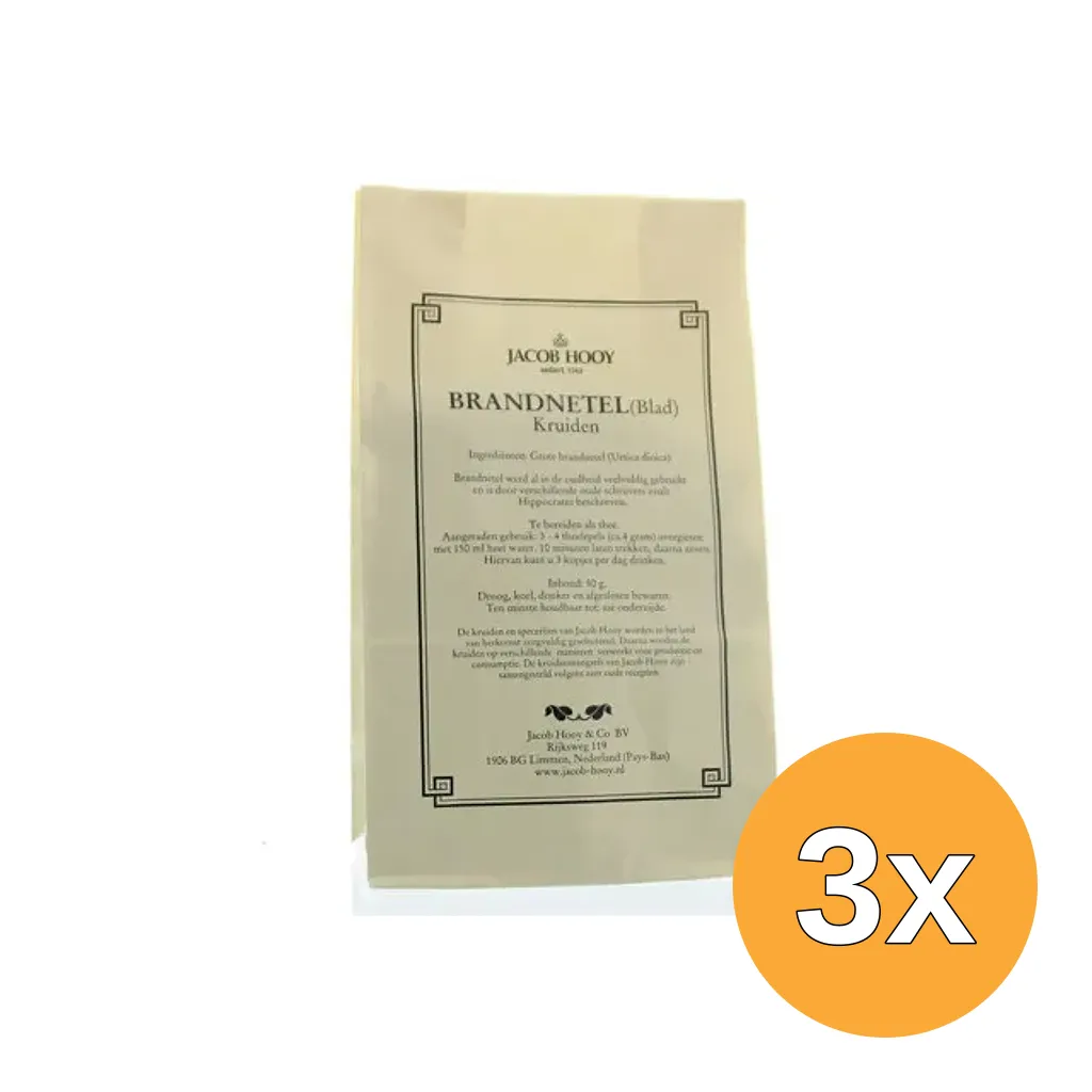 3x Jacob Hooy Brandnetelblad Thee (50 gr)