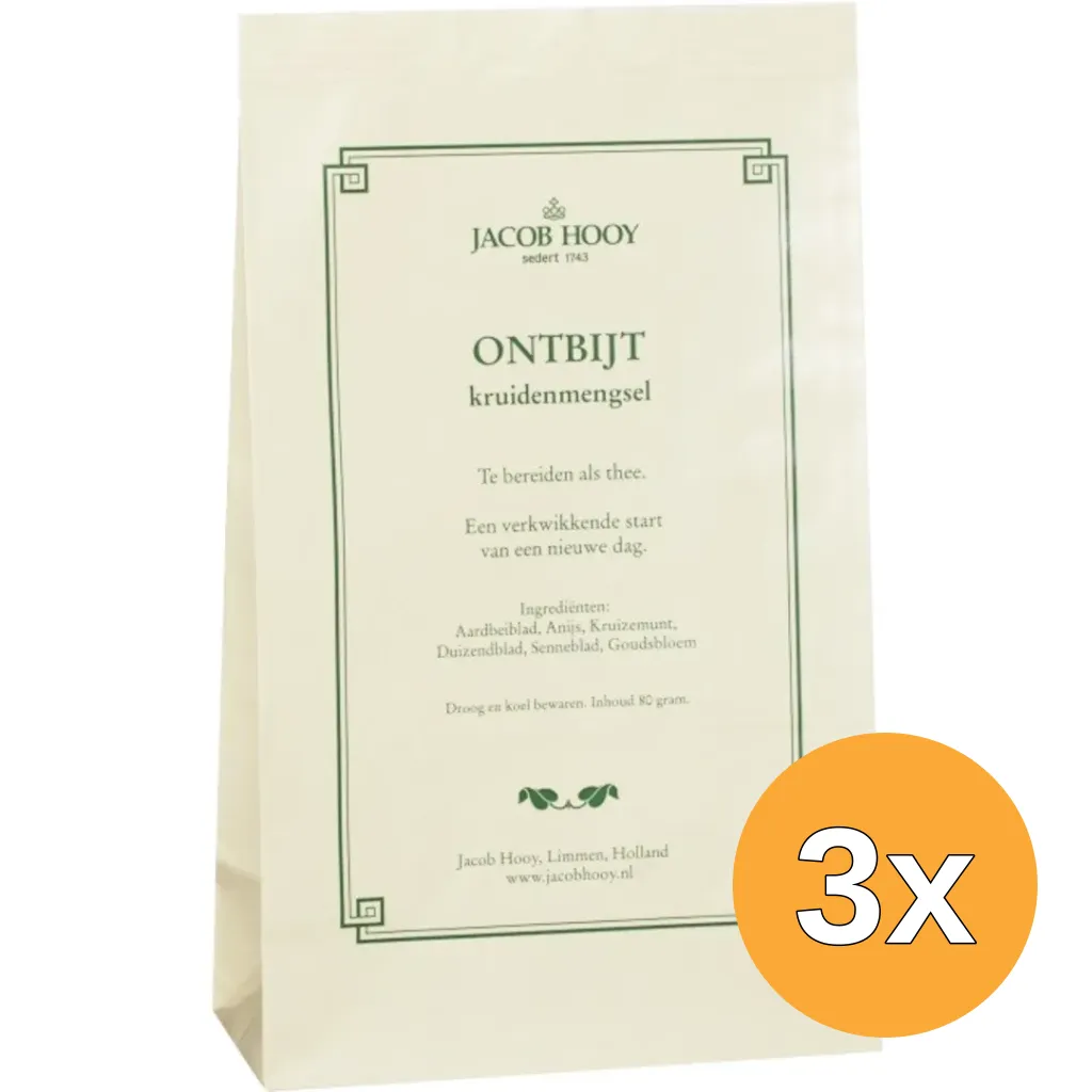 3x Jacob Hooy Ontbijtkruiden (80 gr)