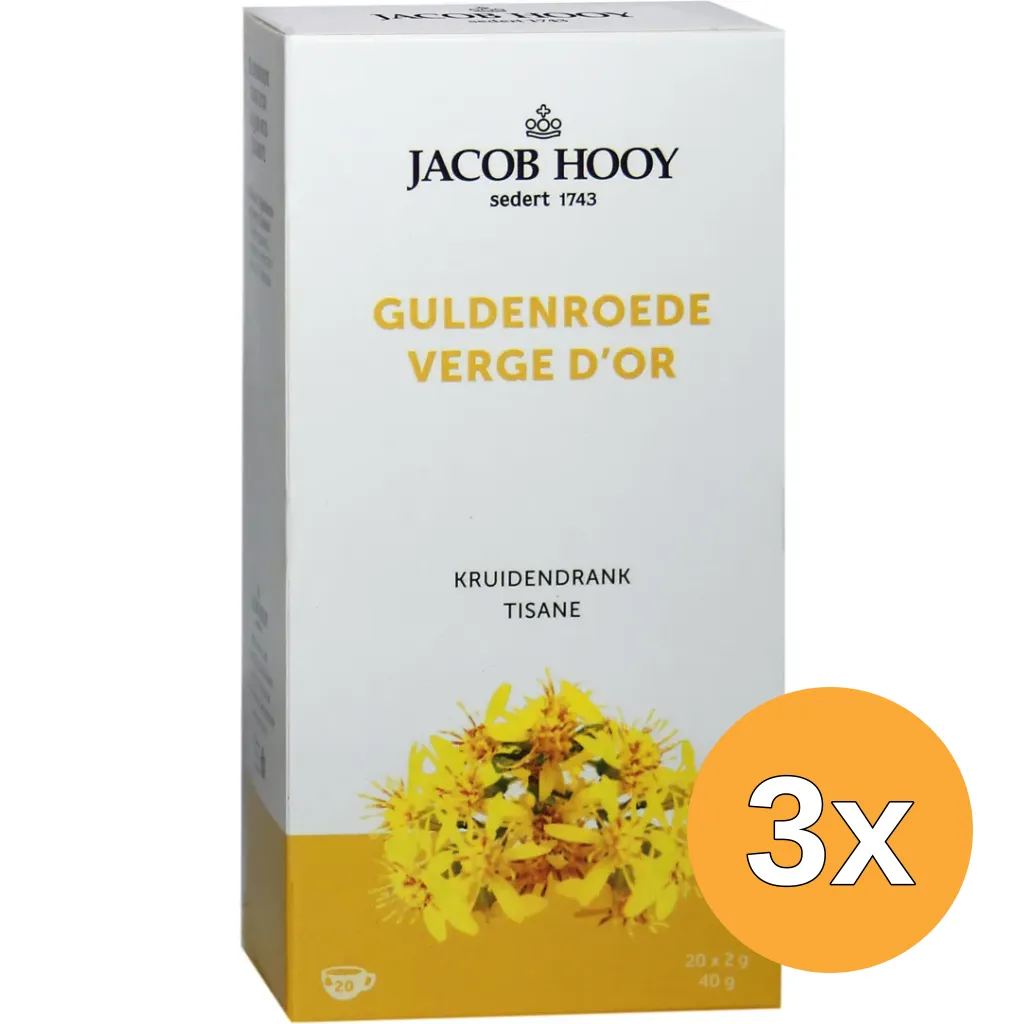 3x Jacob Hooy Guldenroede Thee (20 stuks)