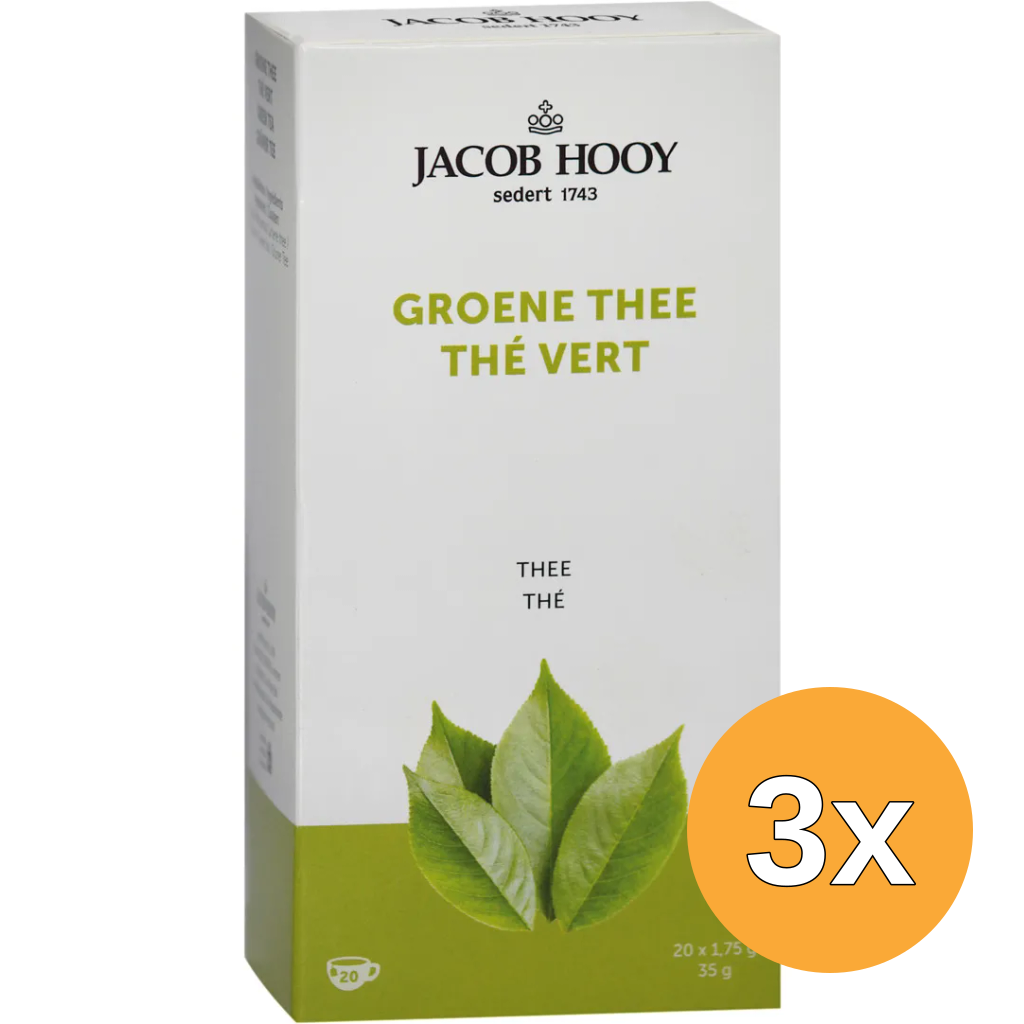 3x Jacob Hooy Groene Thee (20 stuks)