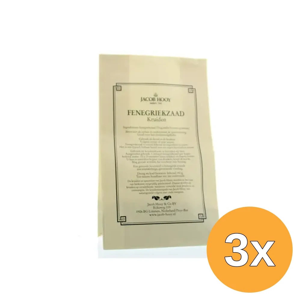 3x Jacob Hooy Fenegriekzaad (150 gr)