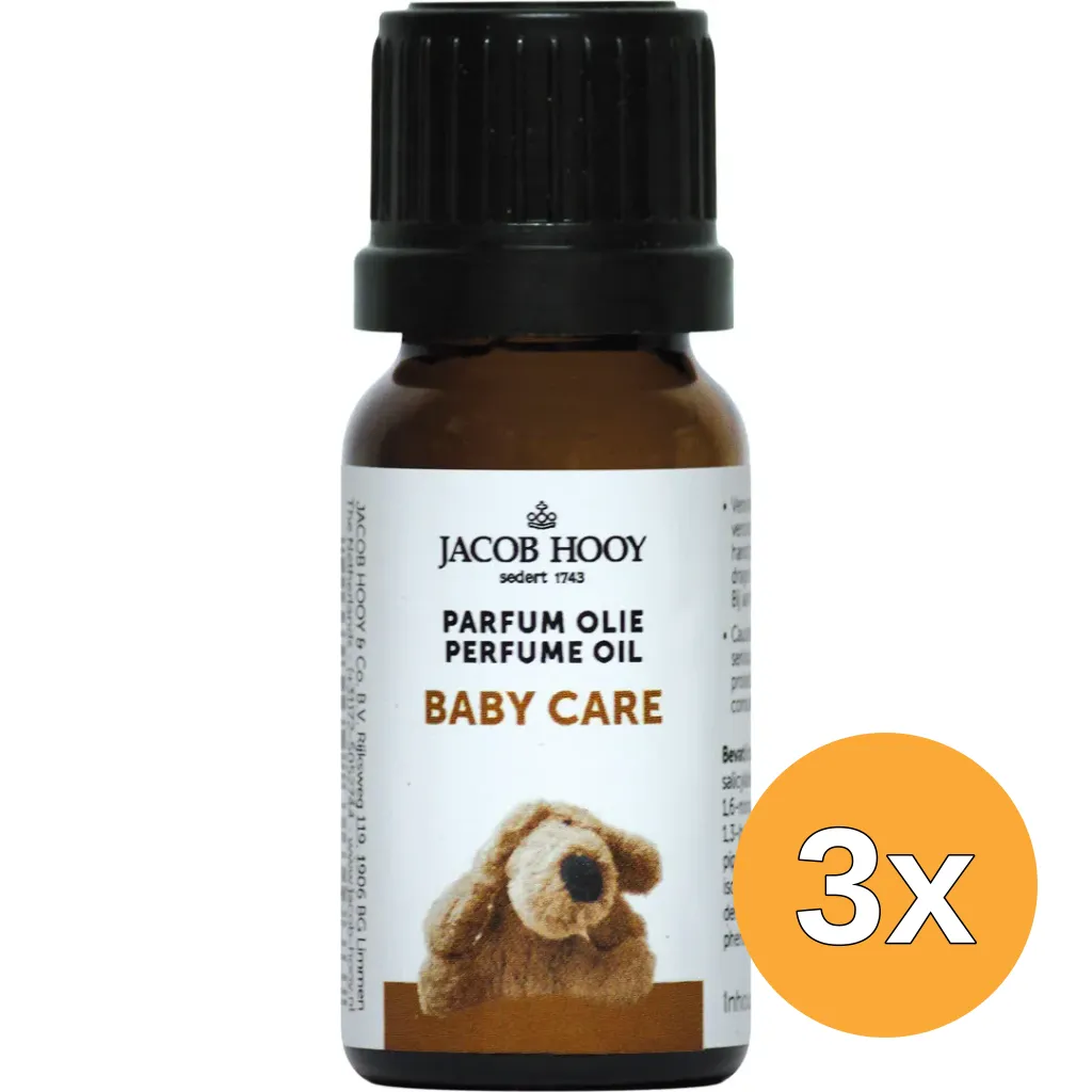 3x Jacob Hooy Parfum olie Baby care (10 ml)