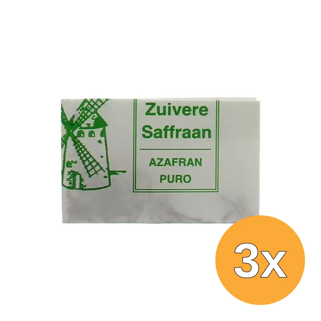 3x Jacob Hooy Saffraan Envelop (0,08 gr)