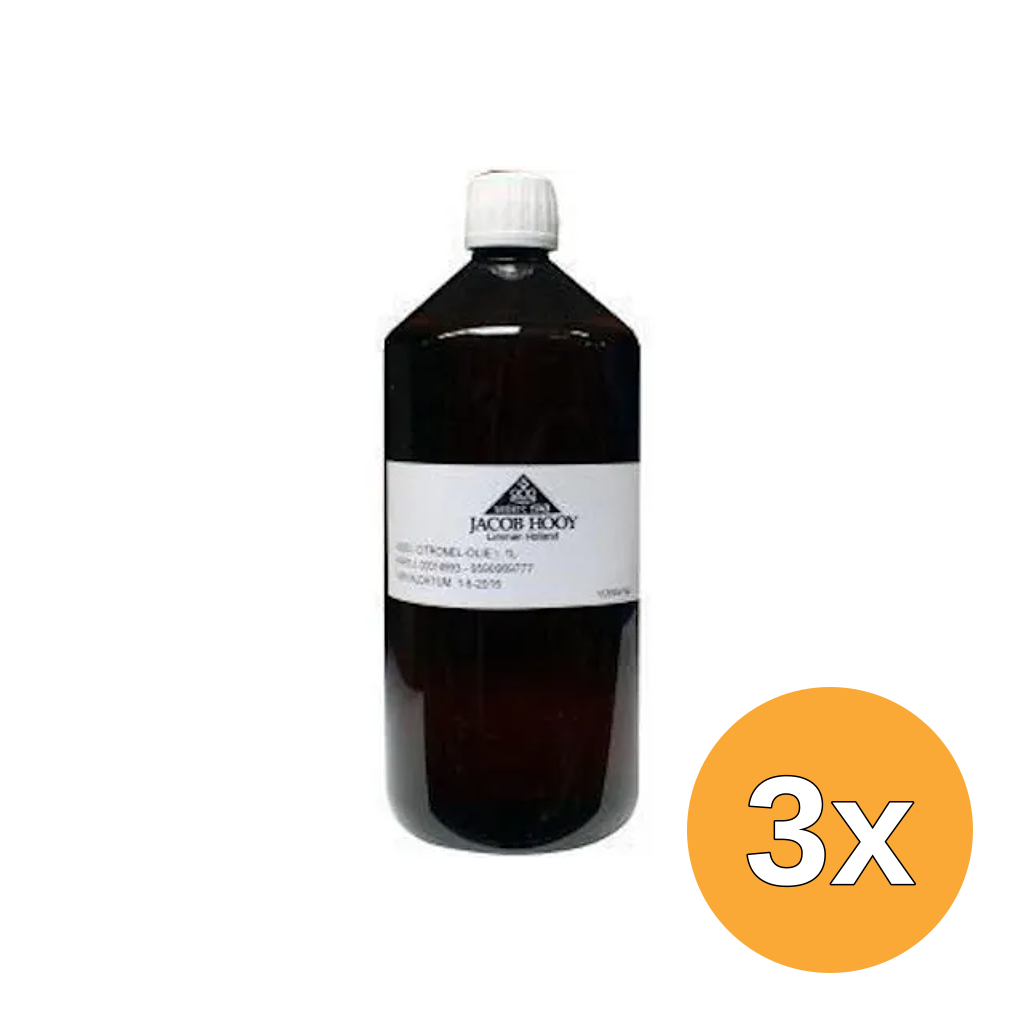 3x Jacob Hooy Citronelolie (1000 ml)