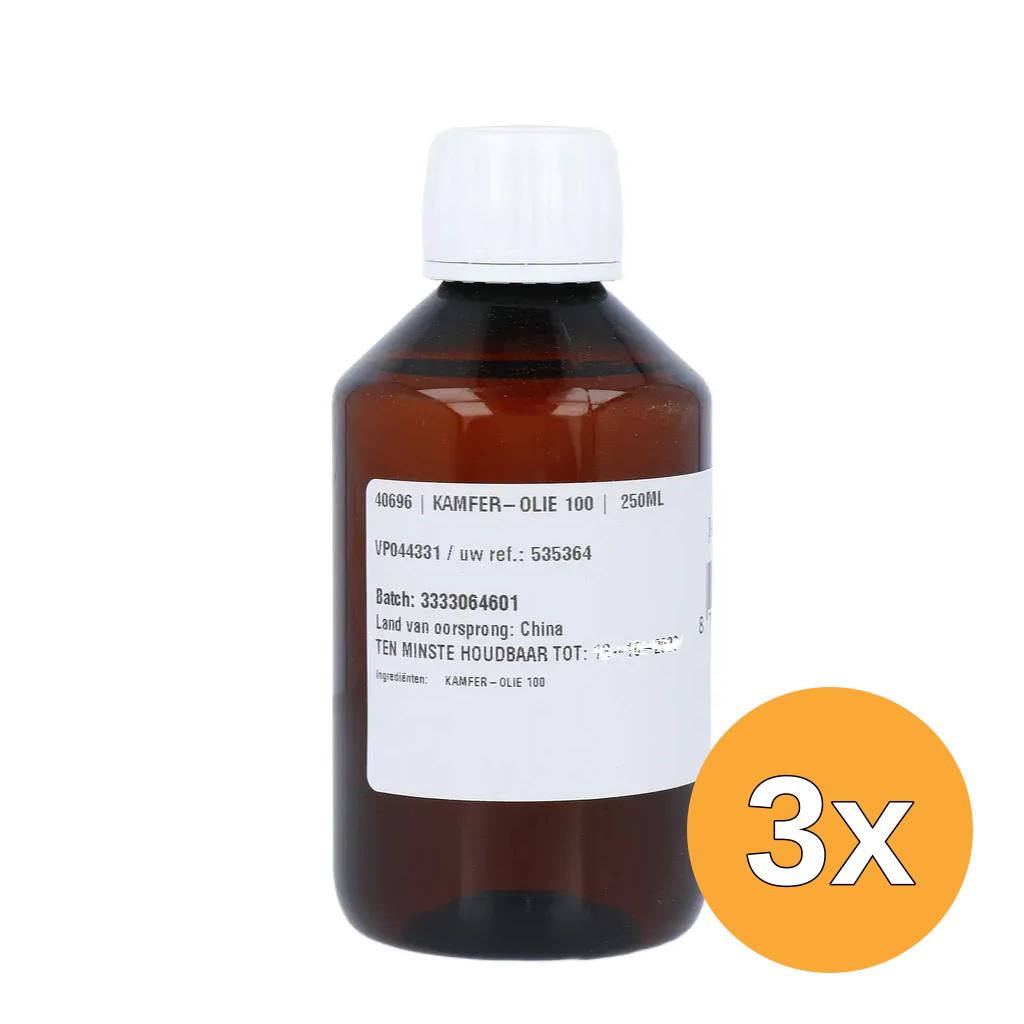 3x Jacob Hooy Kamfer-Olie 100 (250 ml)