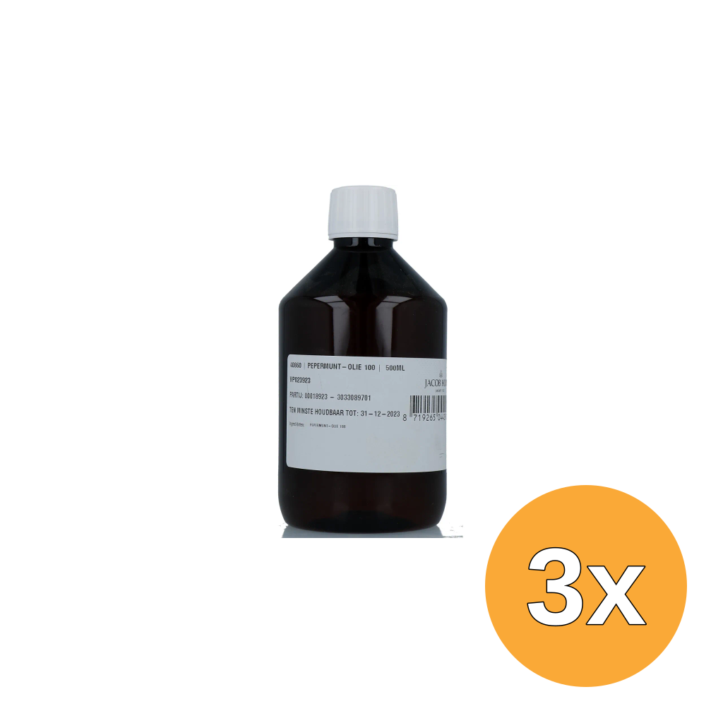 3x Jacob Hooy Pepermunt-Olie 100 (500 ml)