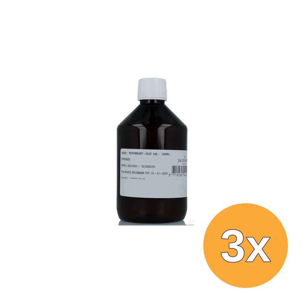 3x Jacob Hooy Pepermunt-Olie 100 (500 ml)