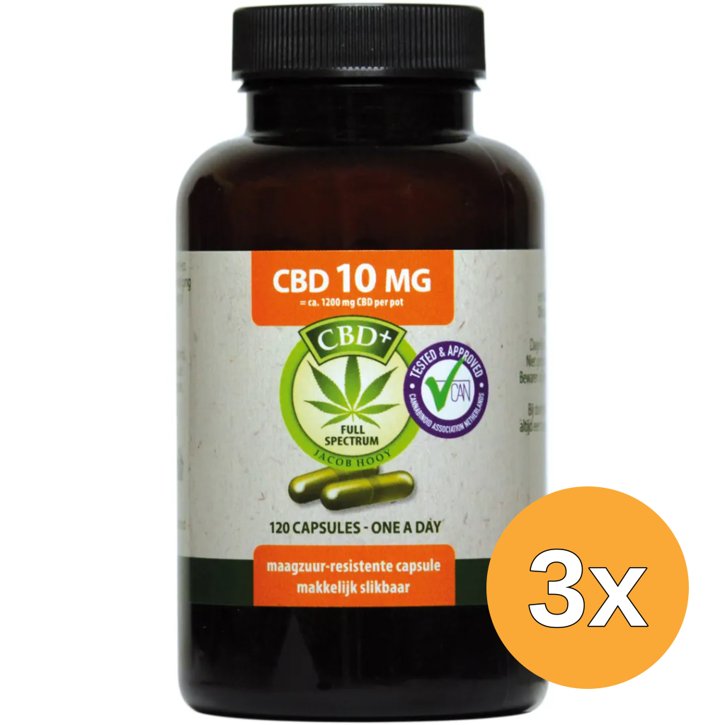 3x Jacob Hooy CBD 10Mg (120 stuks)