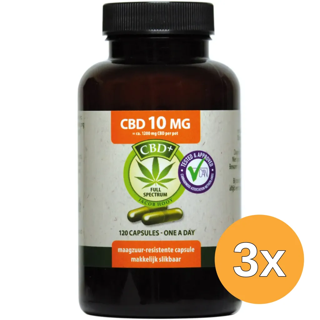 3x Jacob Hooy CBD 10Mg (120 stuks)