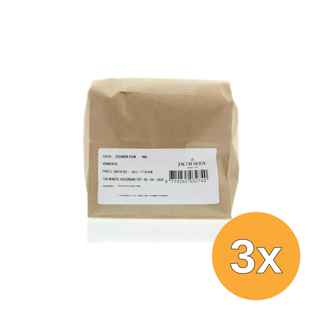 3x Jacob Hooy Zeewier fijn (1000 gr)